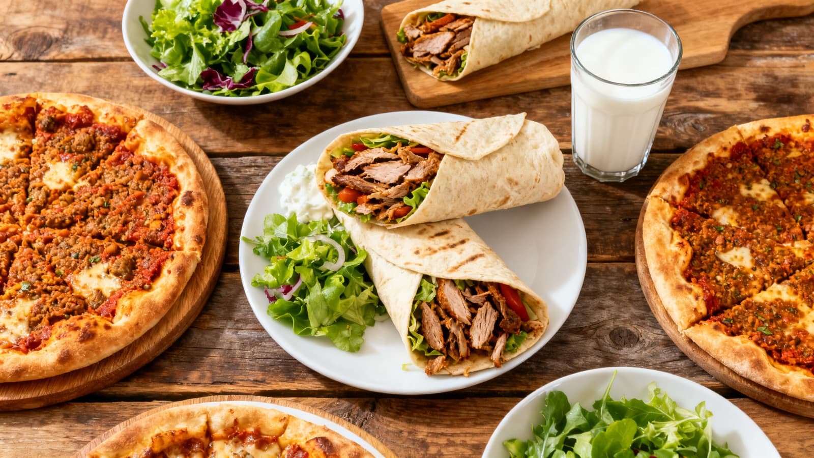 Zengin yemek sofrası — iştah açıcı Türk mutfağı